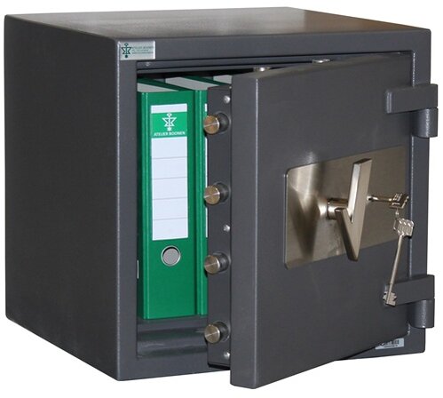 Salvus Milano – Coffre-fort certifié anti-effraction et ignifuge EN1143-1 Classe 2 en LFS 30